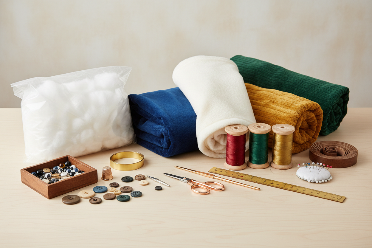 materiales de primera calidad para crear un peluche de excelente calidad